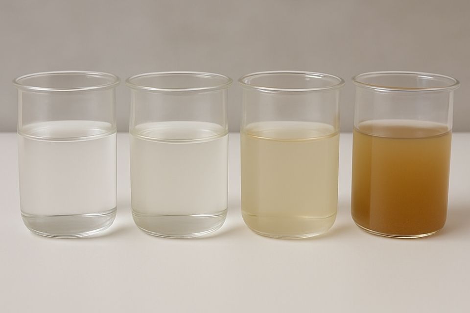 PWR water quality analysis — treatment stages